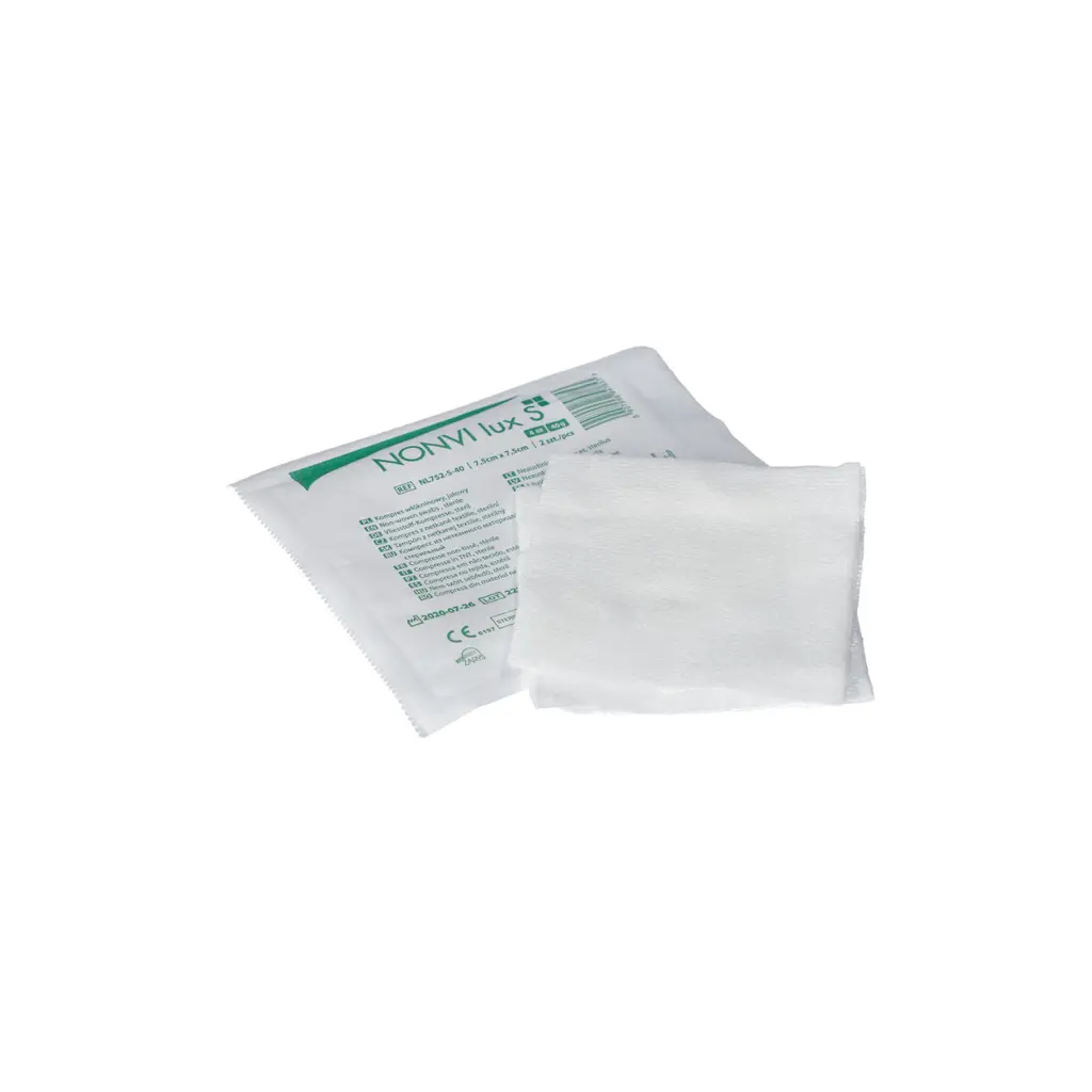 Compresses stériles 7,5 x 7,5cm NT 40g boîte de 25 sachets de 2.webp