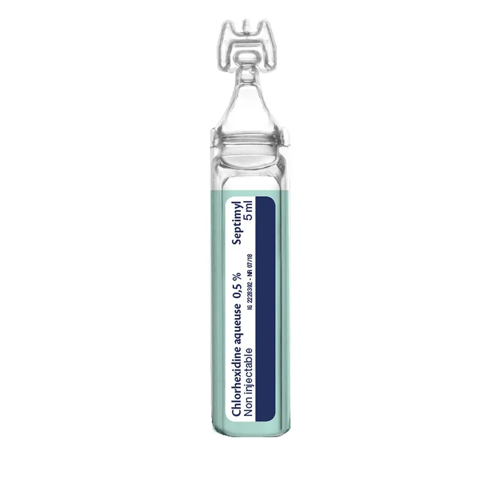 Boite de Dosettes antiseptiques à la Chlorhexidine 0,5% 5 ml.webp