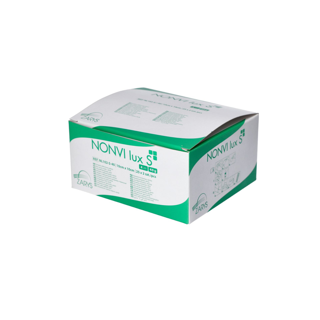Compresses stériles 10 x 10 cm NT 40g boîte de 25 sachets de 2