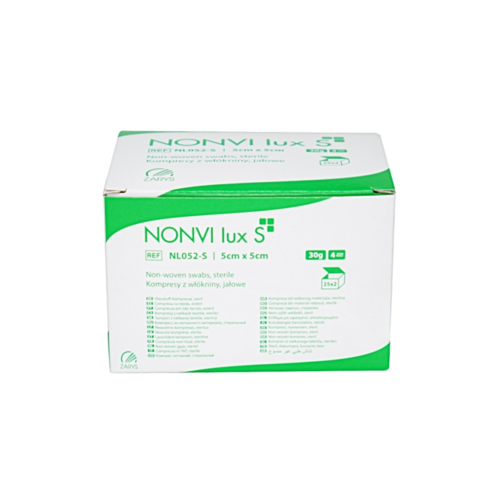 Compresses stériles 5 x 5 cm NT 40g boîte de 25 sachets de 2