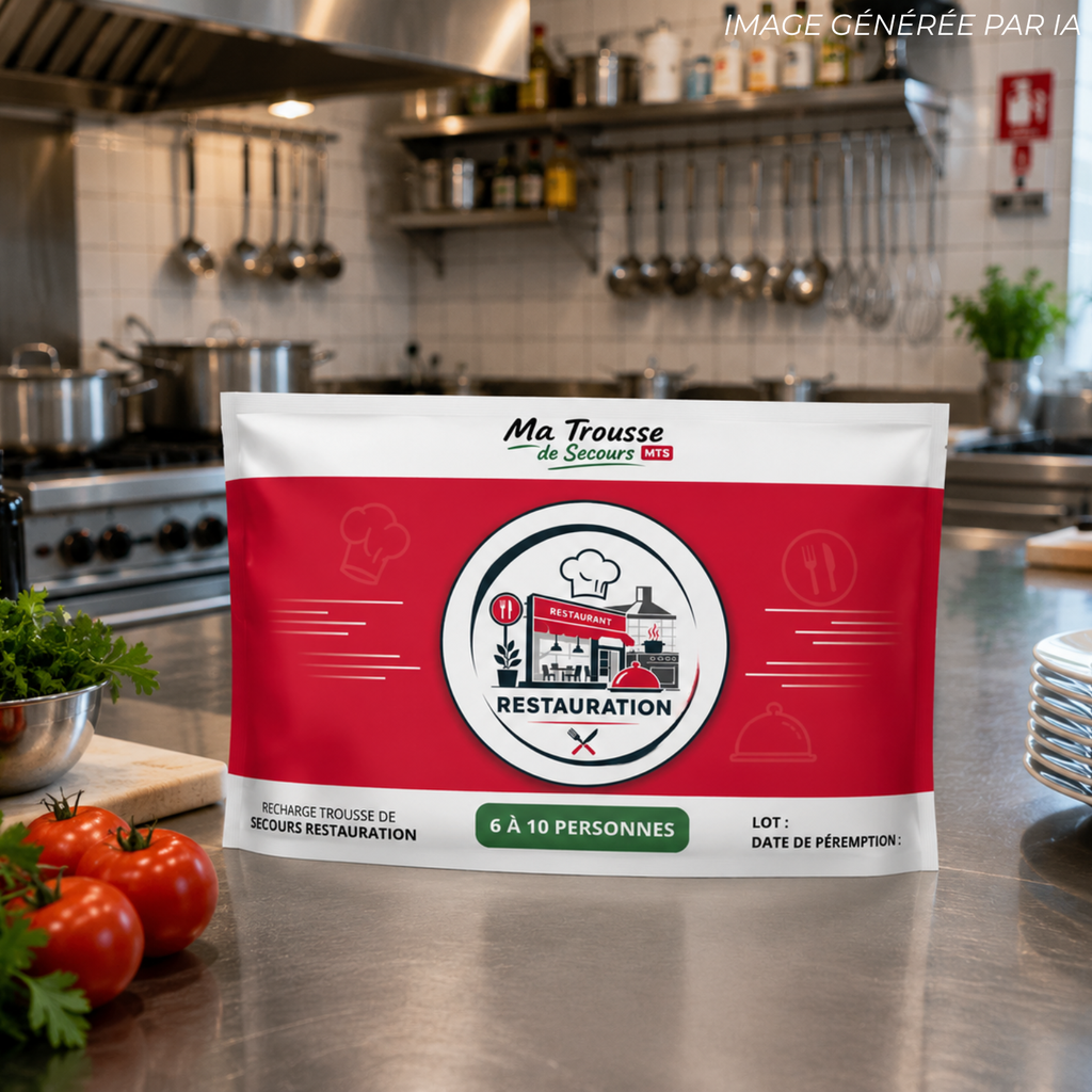 Recharge trousse de secours Restauration - 6 à 10 personnes