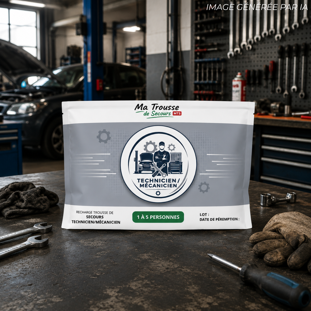 Recharge trousse de secours Technicien / Mécanicien - 1 à 5 personnes
